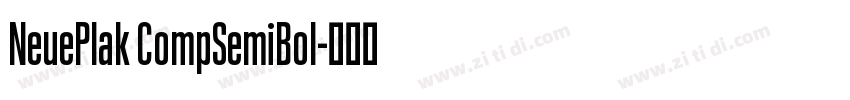NeuePlak CompSemiBol字体转换